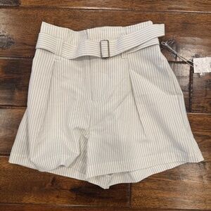 Bishop + Young Montecito Stripe Paperbag Waist Shorts S